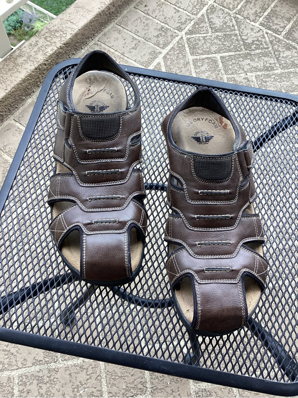 Dockers Searose Fisherman Sandals Brown Mens 14W Memory Foam Wide